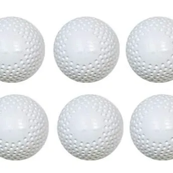 Sports Dimple Hockey Ball (Pack of 6, White) Hockey Ball